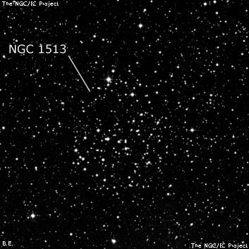 NGC 1513 - рассеянное скопление звёзд. Описание NGC 1513:, Рассеянное скопление в созвездии Персей