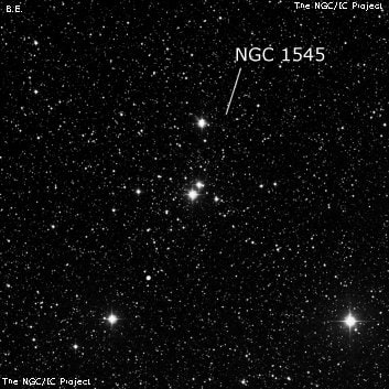 NGC 1545 - рассеянное скопление звёзд. Описание NGC 1545:, Рассеянное скопление в созвездии Персей