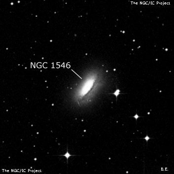 NGC 1546 - линзовидная галактика. Описание NGC 1546:, Галактика в созвездии Золотая Рыба