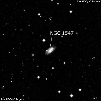 NGC 1547 - спиральная галактика с баром. Описание NGC 1547:, Галактика в созвездии Эридан