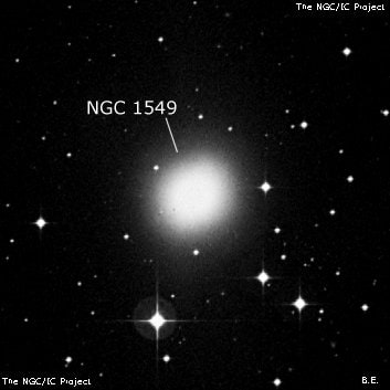 NGC 1549 - эллиптическая галактика. Описание NGC 1549:, Галактика в созвездии Золотая Рыба