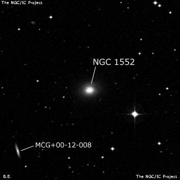 NGC 1552 - линзовидная галактика. Описание NGC 1552:, Галактика в созвездии Эридан