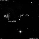 NGC 1554 - две звезды. Описание NGC 1554:, Двойная звезда в созвездии Телец