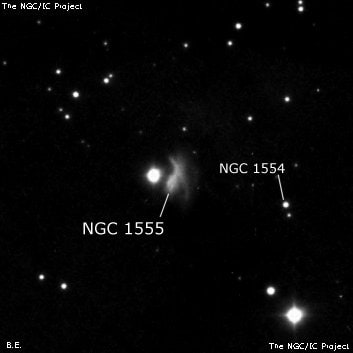 NGC 1555 - туманность. Описание NGC 1555:, Отражательная туманность в созвездии Телец