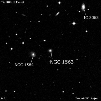 NGC 1563 - галактика. Описание NGC 1563:, Галактика в созвездии Эридан