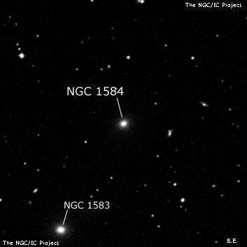 NGC 1584 - галактика. Описание NGC 1584:, Галактика в созвездии Эридан