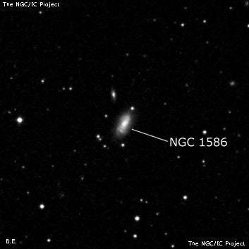 NGC 1586 - галактика. Описание NGC 1586:, Галактика в созвездии Эридан