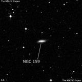 NGC 159 - спиральная галактика с баром. Описание NGC 159:, Галактика в созвездии Феникс