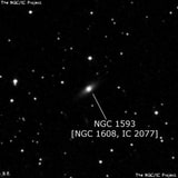 NGC 1593 - линзовидная галактика. Описание NGC 1593:, Объект глубокого космоса в созвездии Телец