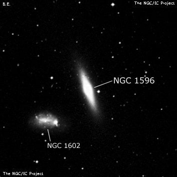 NGC 1596 - линзовидная галактика. Описание NGC 1596:, Галактика в созвездии Золотая Рыба