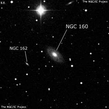 NGC 160 - линзовидная галактика. Описание NGC 160:, Галактика в созвездии Андромеда
