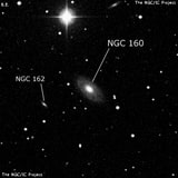NGC 160 - линзовидная галактика. Описание NGC 160:, Галактика в созвездии Андромеда