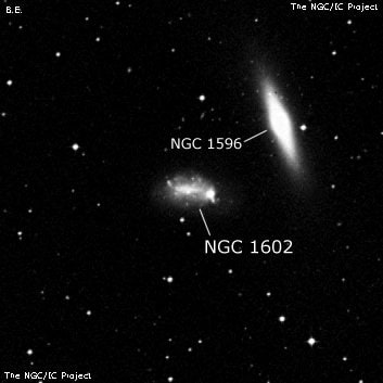 NGC 1602 - галактика. Описание NGC 1602:, Галактика в созвездии Золотая Рыба