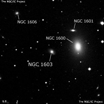 NGC 1603 - галактика. Описание NGC 1603:, Галактика в созвездии Эридан