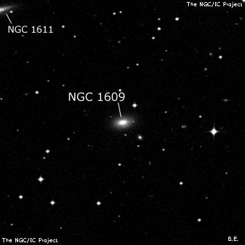 NGC 1609 - линзовидная галактика. Описание NGC 1609:, Галактика в созвездии Эридан