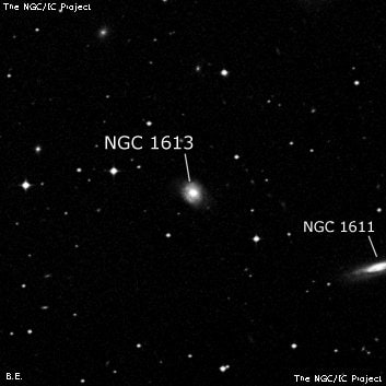 NGC 1613 - линзовидная галактика. Описание NGC 1613:, Галактика в созвездии Эридан