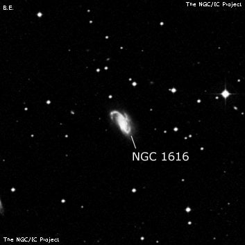 NGC 1616 - галактика. Описание NGC 1616:, Галактика в созвездии Резец