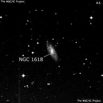 NGC 1618 - спиральная галактика с баром. Описание NGC 1618:, Галактика в созвездии Эридан
