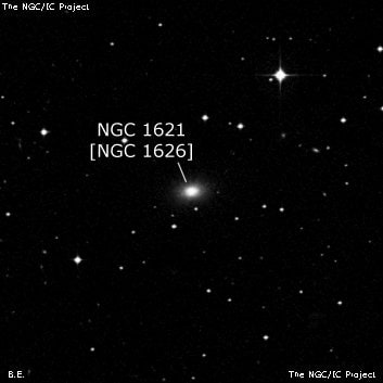NGC 1621 - эллиптическая галактика. Описание NGC 1621:, Объект глубокого космоса в созвездии Эридан