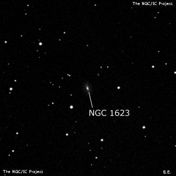 NGC 1623 - спиральная галактика с баром. Описание NGC 1623:, Галактика в созвездии Эридан