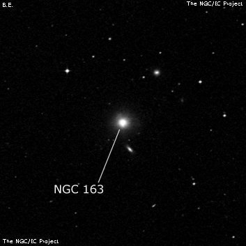 NGC 163 - эллиптическая галактика. Описание NGC 163:, Галактика в созвездии Кит