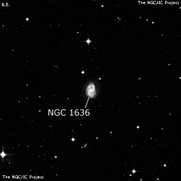 NGC 1636 - галактика. Описание NGC 1636:, Галактика в созвездии Эридан