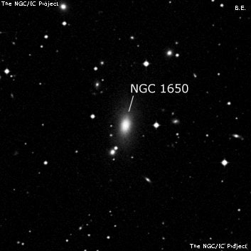 NGC 1650 - эллиптическая галактика. Описание NGC 1650:, Галактика в созвездии Эридан