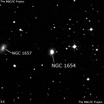 NGC 1654 - спиральная галактика. Описание NGC 1654:, Галактика в созвездии Эридан
