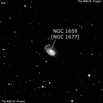 NGC 1659 - галактика. Описание NGC 1659:, Галактика в созвездии Эридан