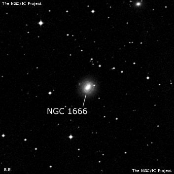 NGC 1666 - спиральная галактика с баром. Описание NGC 1666:, Галактика в созвездии Эридан