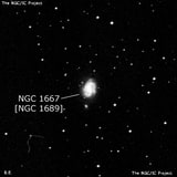 NGC 1667 - спиральная галактика с баром. Описание NGC 1667:, Объект глубокого космоса в созвездии Эридан