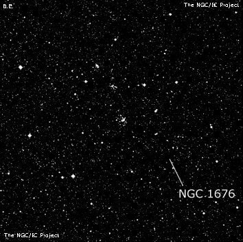 NGC 1676 - рассеянное скопление звёзд. Описание NGC 1676:, Рассеянное скопление в созвездии Золотая Рыба