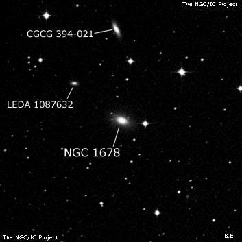 NGC 1678 - линзовидная галактика. Описание NGC 1678:, Галактика в созвездии Орион