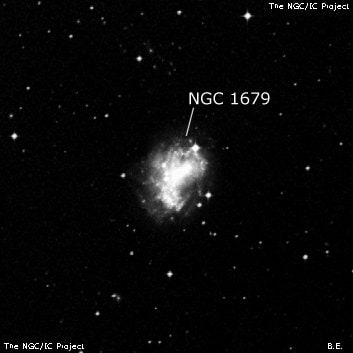 NGC 1679 - спиральная галактика с баром. Описание NGC 1679:, Галактика в созвездии Резец