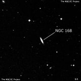 NGC 168 - линзовидная галактика. Описание NGC 168:, Галактика в созвездии Кит