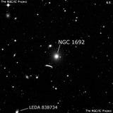 NGC 1692 - линзовидная галактика. Описание NGC 1692:, Галактика в созвездии Эридан