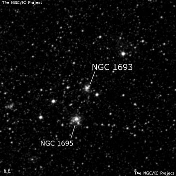 NGC 1693 - рассеянное скопление звёзд. Описание NGC 1693:, Шаровое скопление в созвездии Золотая Рыба