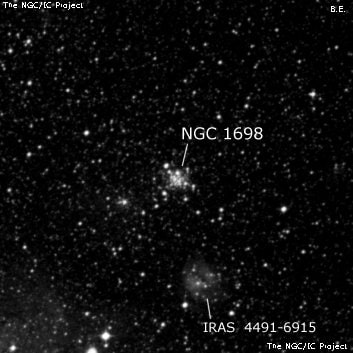 NGC 1698 - рассеянное скопление звёзд. Описание NGC 1698:, Шаровое скопление в созвездии Золотая Рыба