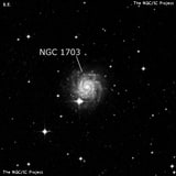 NGC 1703 - спиральная галактика с баром. Описание NGC 1703:, Галактика в созвездии Золотая Рыба