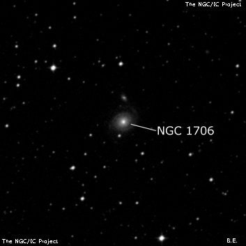 NGC 1706 - галактика. Описание NGC 1706:, Галактика в созвездии Золотая Рыба