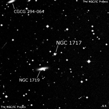 NGC 1717 - линзовидная галактика. Описание NGC 1717:, Галактика в созвездии Орион
