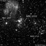 NGC 1722 - рассеянное скопление звёзд. Описание NGC 1722:, Комплекс туманностей в созвездии Золотая Рыба