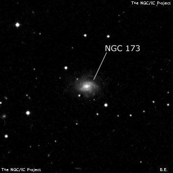 NGC 173 - спиральная галактика. Описание NGC 173:, Галактика в созвездии Кит