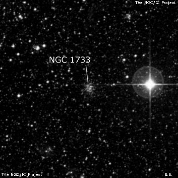 NGC 1733 - рассеянное скопление звёзд. Описание NGC 1733:, Рассеянное скопление в созвездии Золотая Рыба