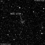 NGC 1734 - рассеянное скопление звёзд. Описание NGC 1734:, Рассеянное скопление в созвездии Золотая Рыба