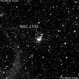 NGC 1735 - рассеянное скопление звёзд. Описание NGC 1735:, Рассеянное скопление в созвездии Золотая Рыба