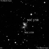 NGC 1738 - спиральная галактика с баром. Описание NGC 1738:, Галактика в созвездии Заяц
