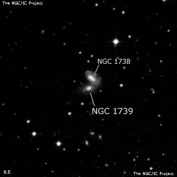 NGC 1739 - галактика. Описание NGC 1739:, Галактика в созвездии Заяц