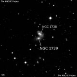 NGC 1739 - галактика. Описание NGC 1739:, Галактика в созвездии Заяц