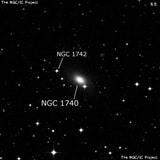 NGC 1740 - галактика. Описание NGC 1740:, Галактика в созвездии Орион